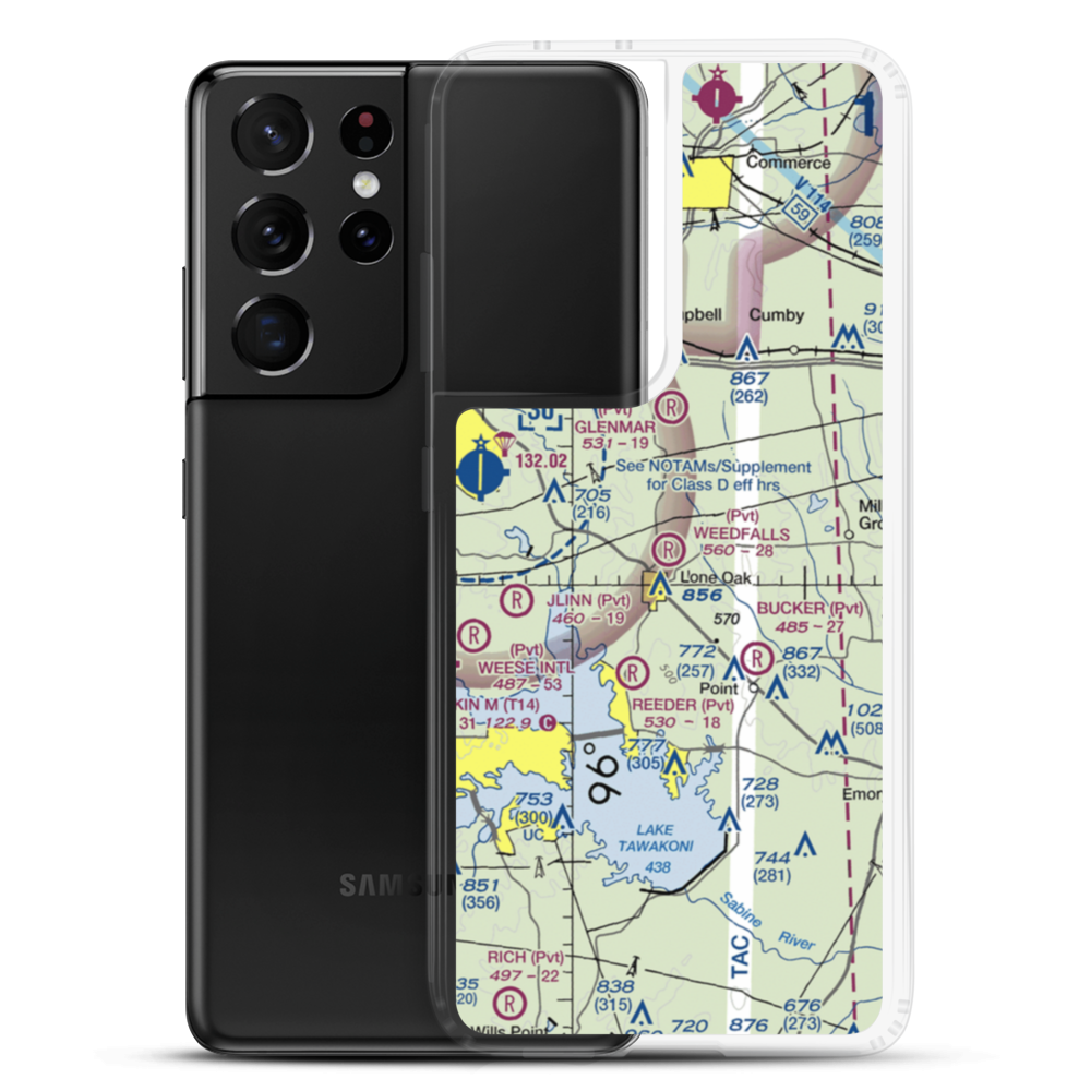 Weedfalls Airport (XA45) VFR Sectional Samsung Case Samsung Galaxy S21 Ultra model shown