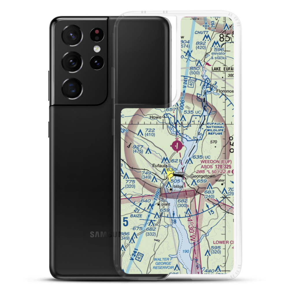 Weedon Field (EUF) VFR Sectional Samsung Case Samsung Galaxy S21 Ultra model shown