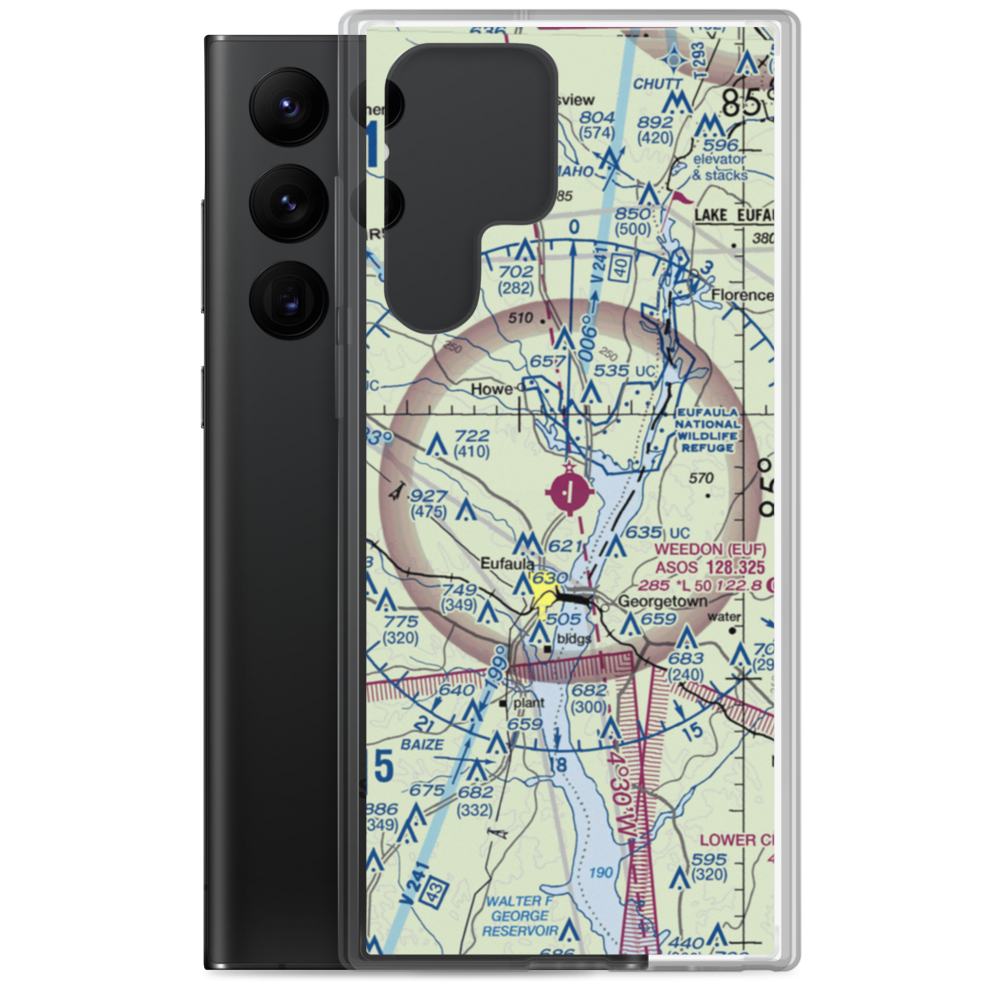 Weedon Field (EUF) VFR Sectional Samsung Case Samsung Galaxy S22 Ultra model shown