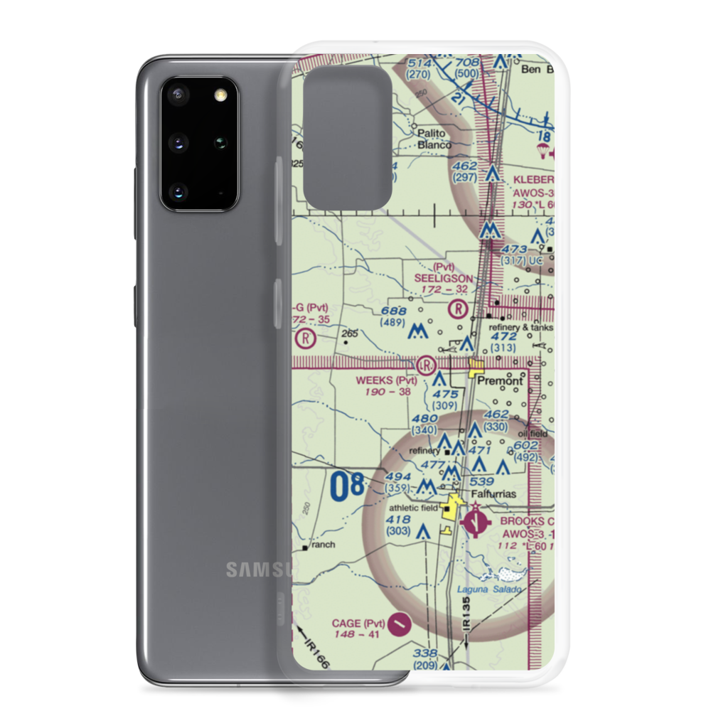 Weeks Airport (8TX8) VFR Sectional Samsung Case Samsung Galaxy S20 Plus model shown