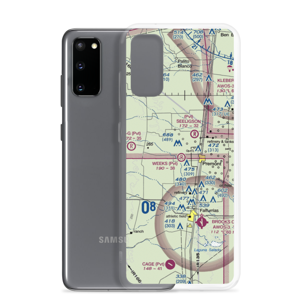 Weeks Airport (8TX8) VFR Sectional Samsung Case Samsung Galaxy S20 model shown