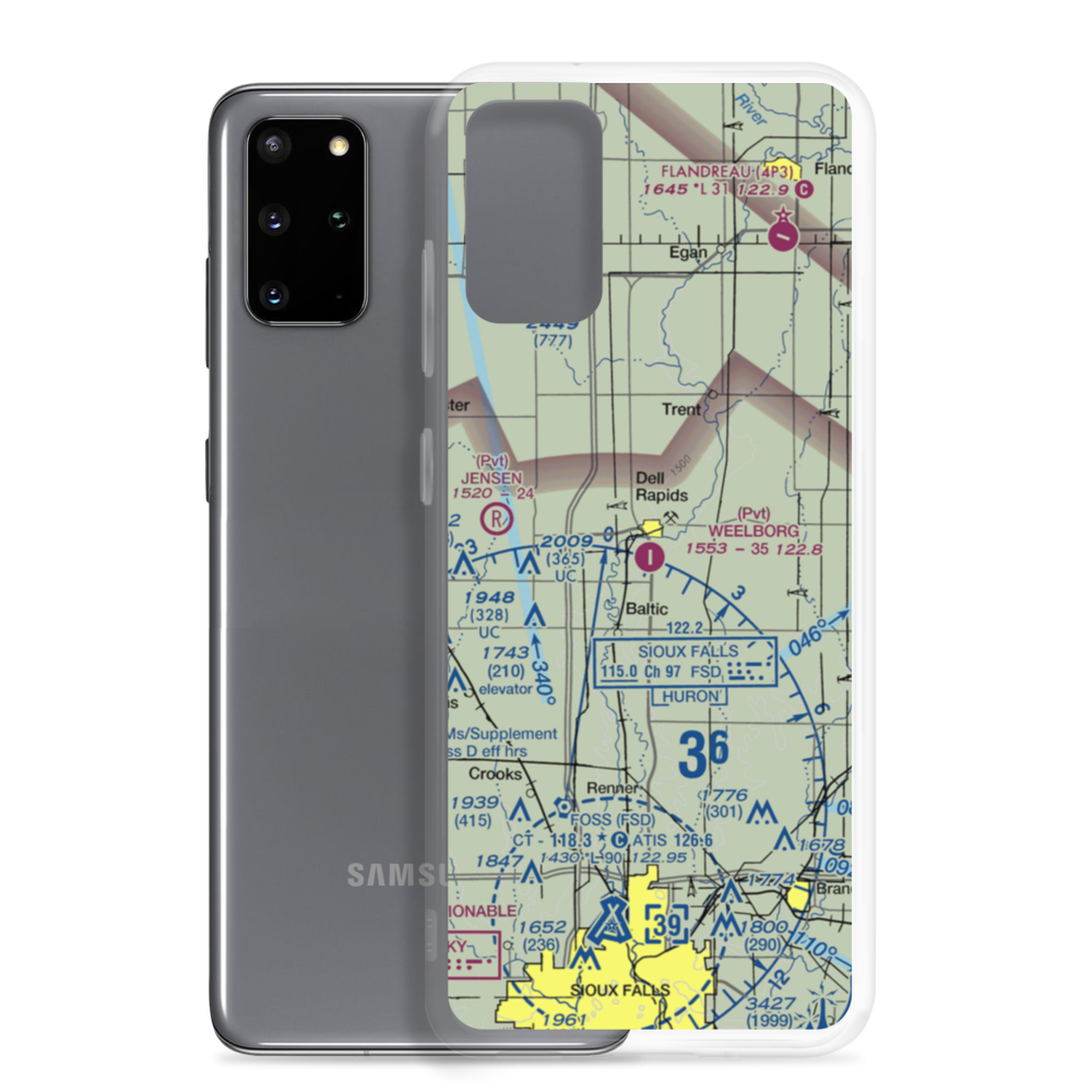 Weelborg Airport (9SD9) VFR Sectional Samsung Case Samsung Galaxy S20 Plus model shown