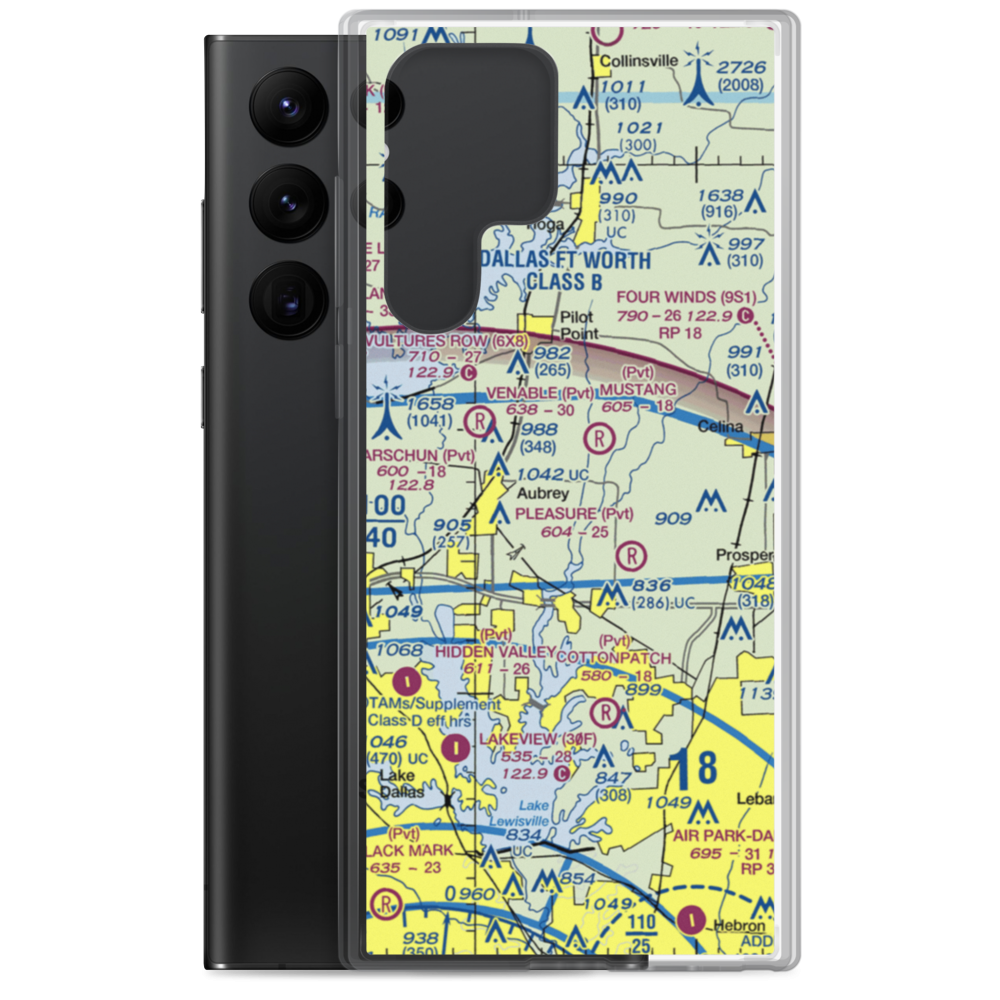 Weems Farm Airport (2TE3) VFR Sectional Samsung Case Samsung Galaxy S22 Ultra model shown