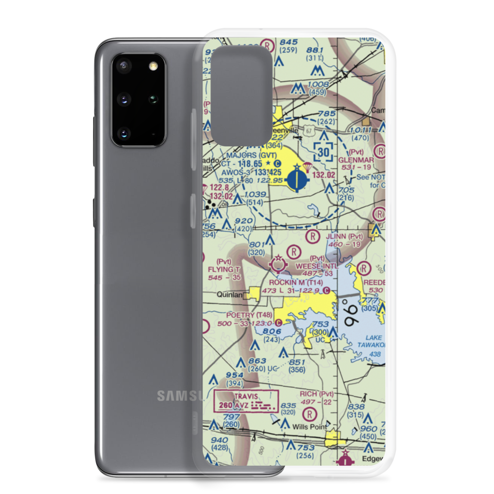 Weese International Airport (XS14) VFR Sectional Samsung Case Samsung Galaxy S20 Plus model shown