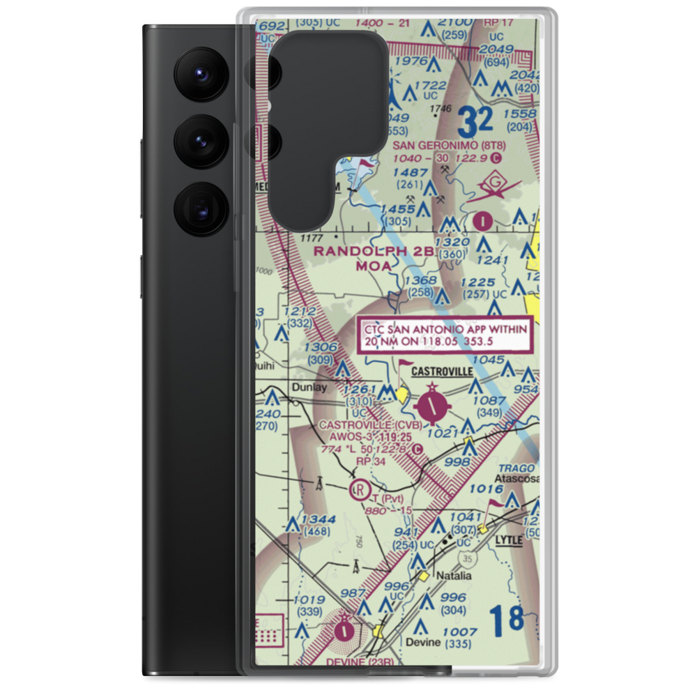 Weiblen Airport (TE13) VFR Sectional Samsung Case Samsung Galaxy S22 Ultra model shown