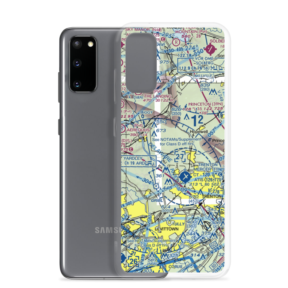 Weidel/Private/ Airport (2NJ3) VFR Sectional Samsung Case Samsung Galaxy S20 model shown