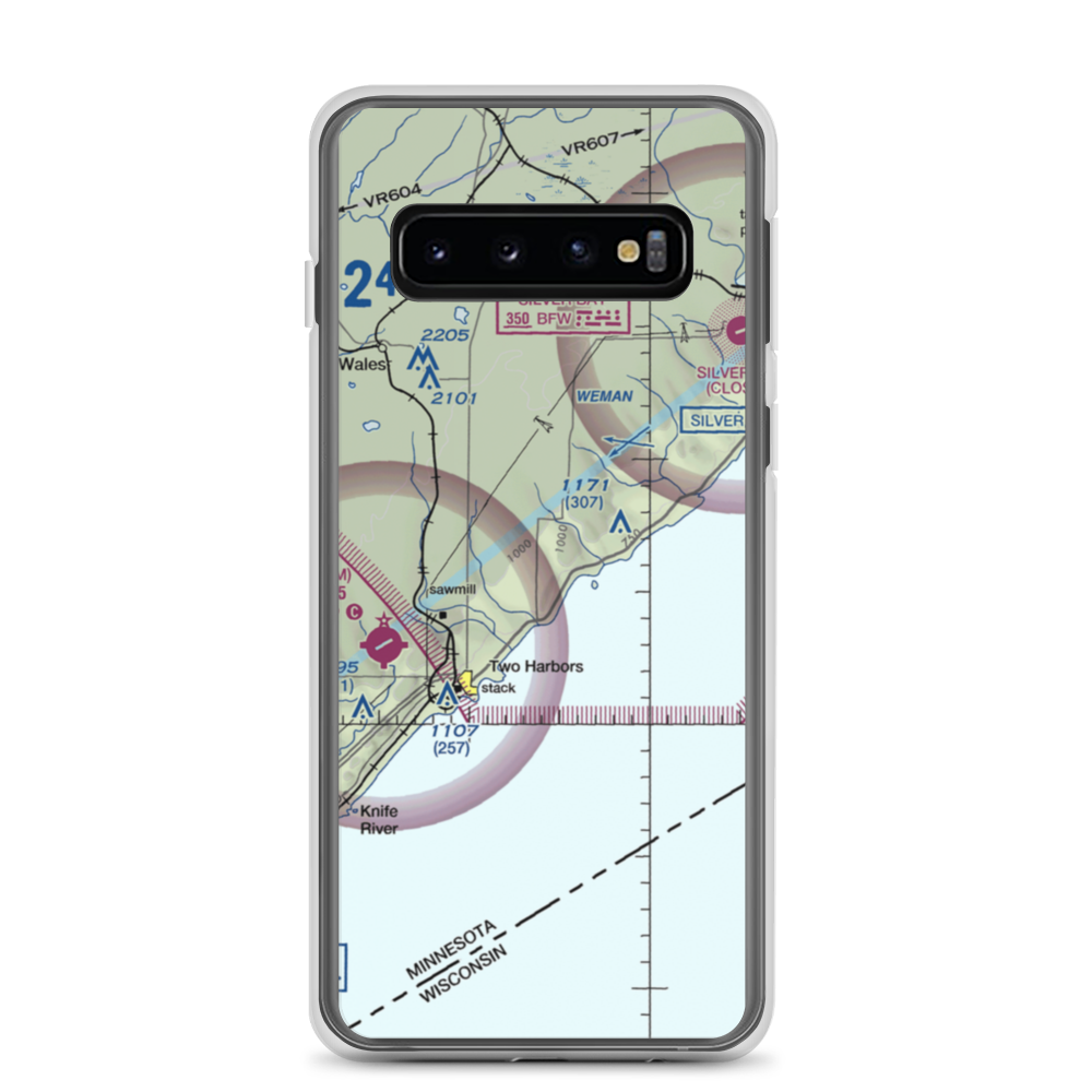 Weideman International Airport (63MN) VFR Sectional Samsung Case Samsung Galaxy S10 model shown