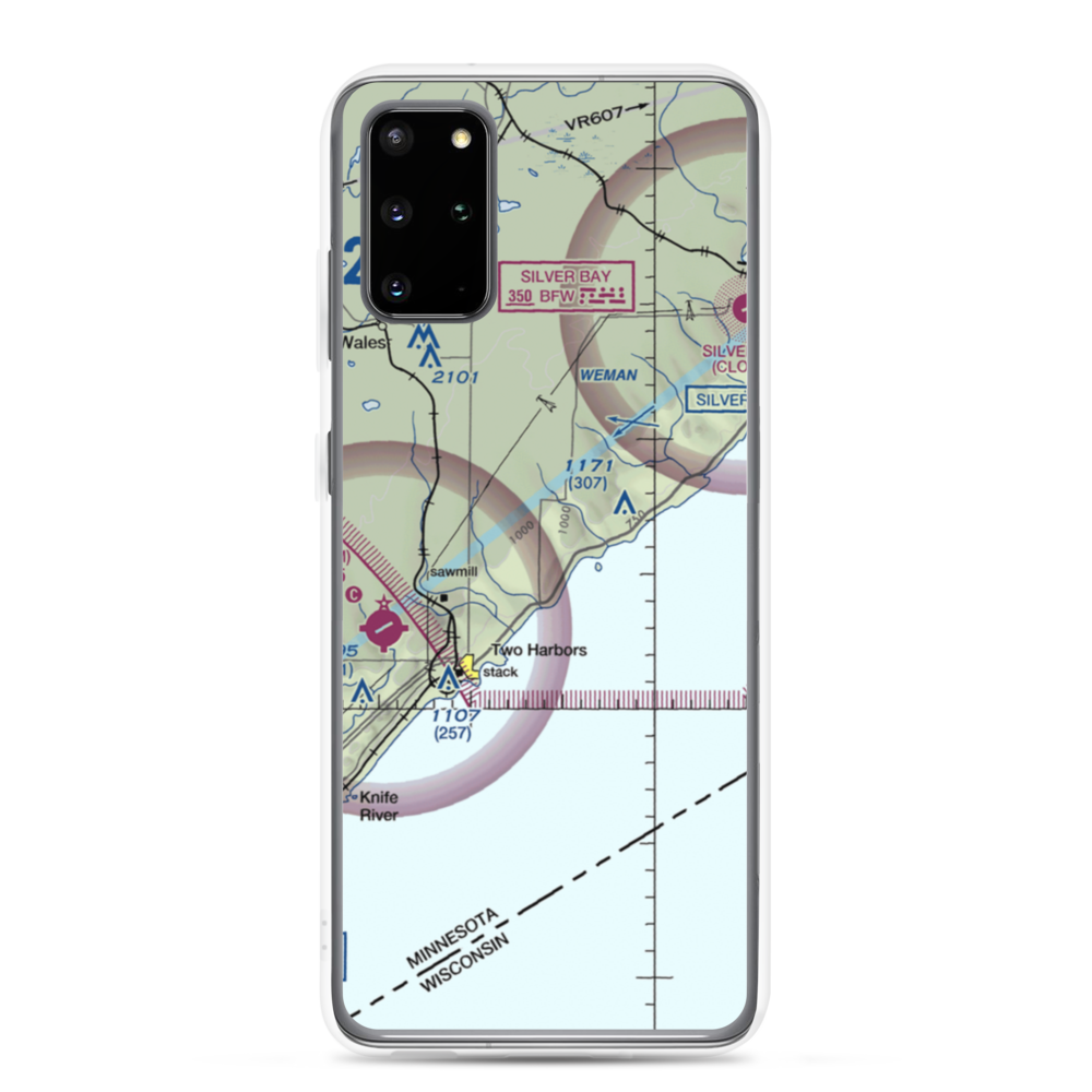 Weideman International Airport (63MN) VFR Sectional Samsung Case Samsung Galaxy S20 Plus model shown