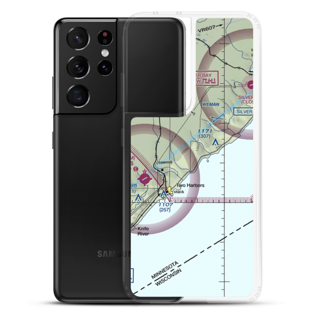 Weideman International Airport (63MN) VFR Sectional Samsung Case Samsung Galaxy S21 Ultra model shown