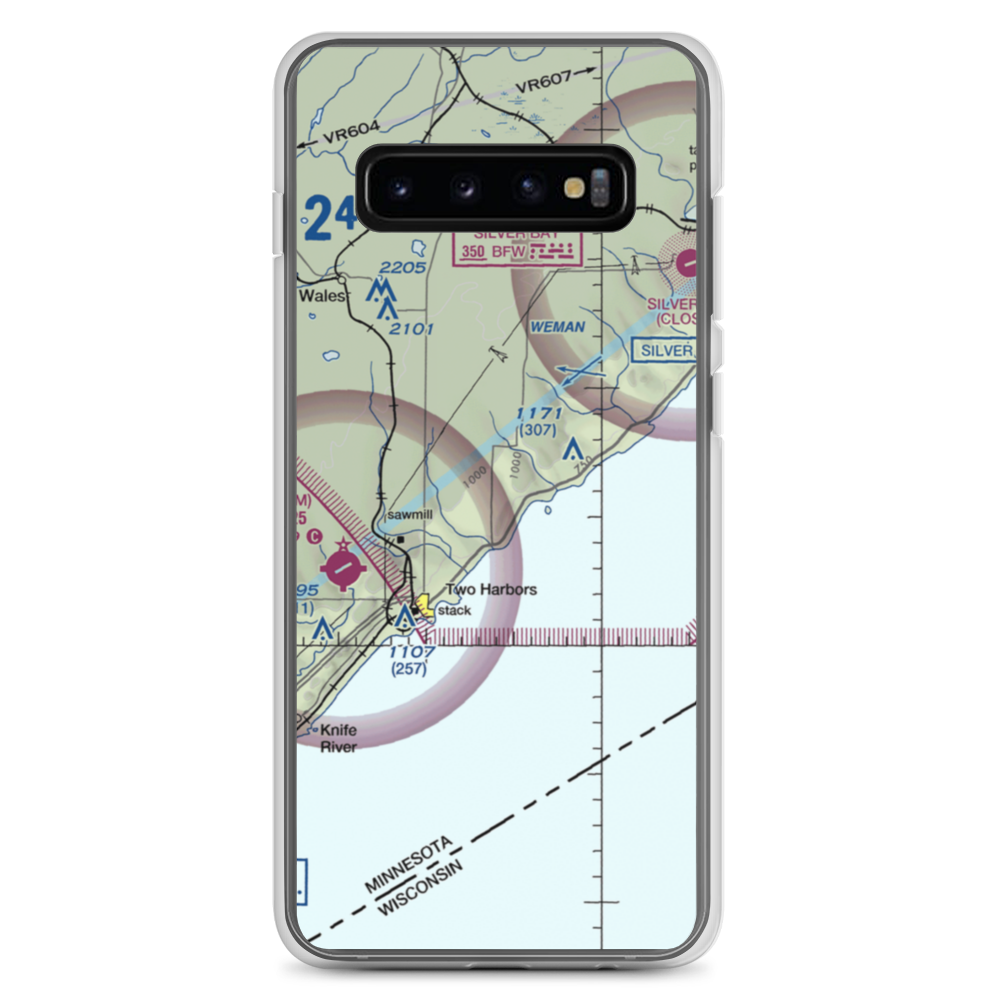 Weideman International Airport (63MN) VFR Sectional Samsung Case Samsung Galaxy S10+ model shown