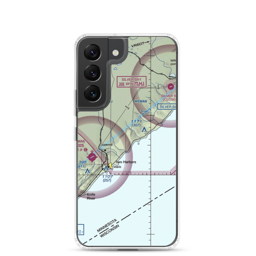 Weideman International Airport (63MN) VFR Sectional Samsung Case Samsung Galaxy S22 model shown