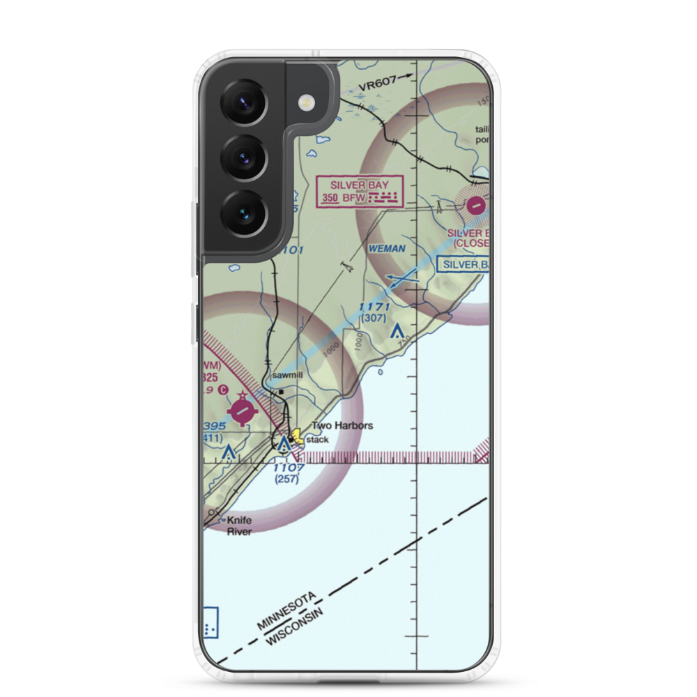 Weideman International Airport (63MN) VFR Sectional Samsung Case Samsung Galaxy S22 Plus model shown
