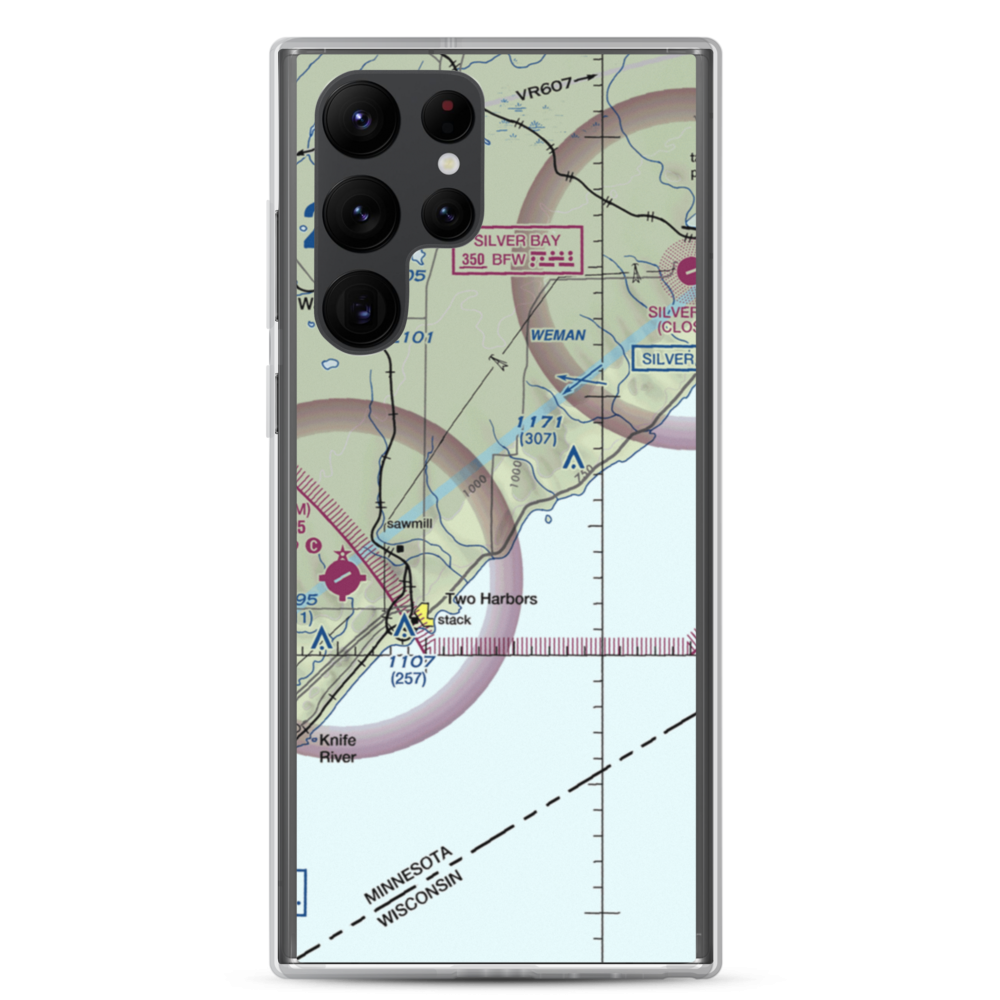 Weideman International Airport (63MN) VFR Sectional Samsung Case Samsung Galaxy S22 Ultra model shown