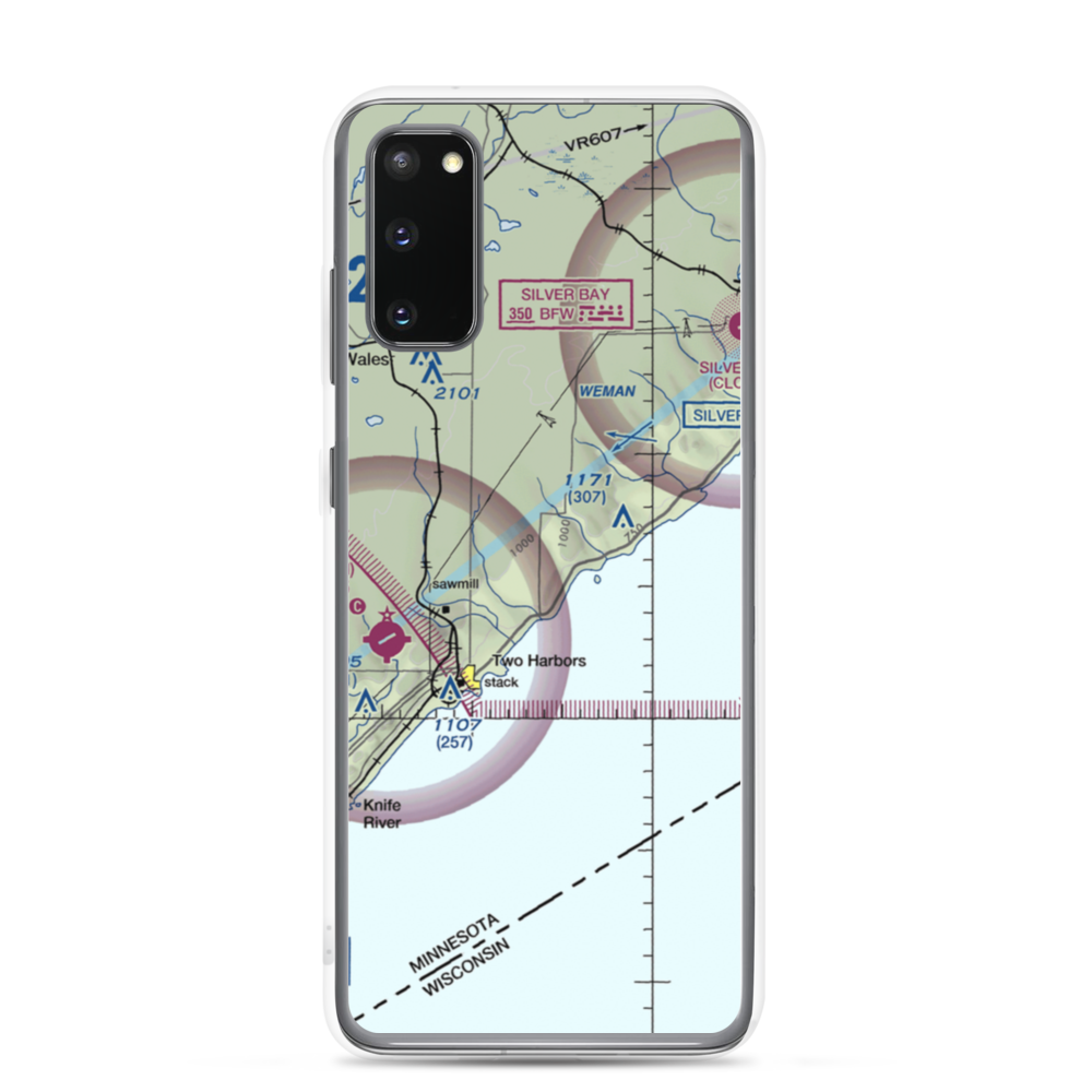 Weideman International Airport (63MN) VFR Sectional Samsung Case Samsung Galaxy S20 model shown