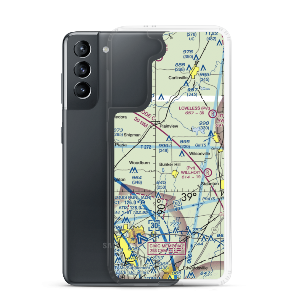 Weidner Airport (4IS9) VFR Sectional Samsung Case Samsung Galaxy S21 model shown