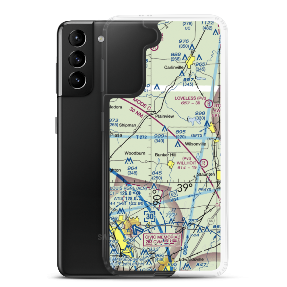 Weidner Airport (4IS9) VFR Sectional Samsung Case Samsung Galaxy S21 Plus model shown