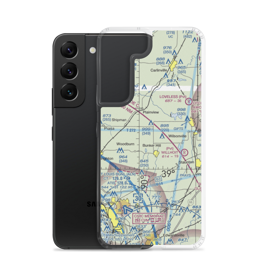 Weidner Airport (4IS9) VFR Sectional Samsung Case Samsung Galaxy S22 model shown