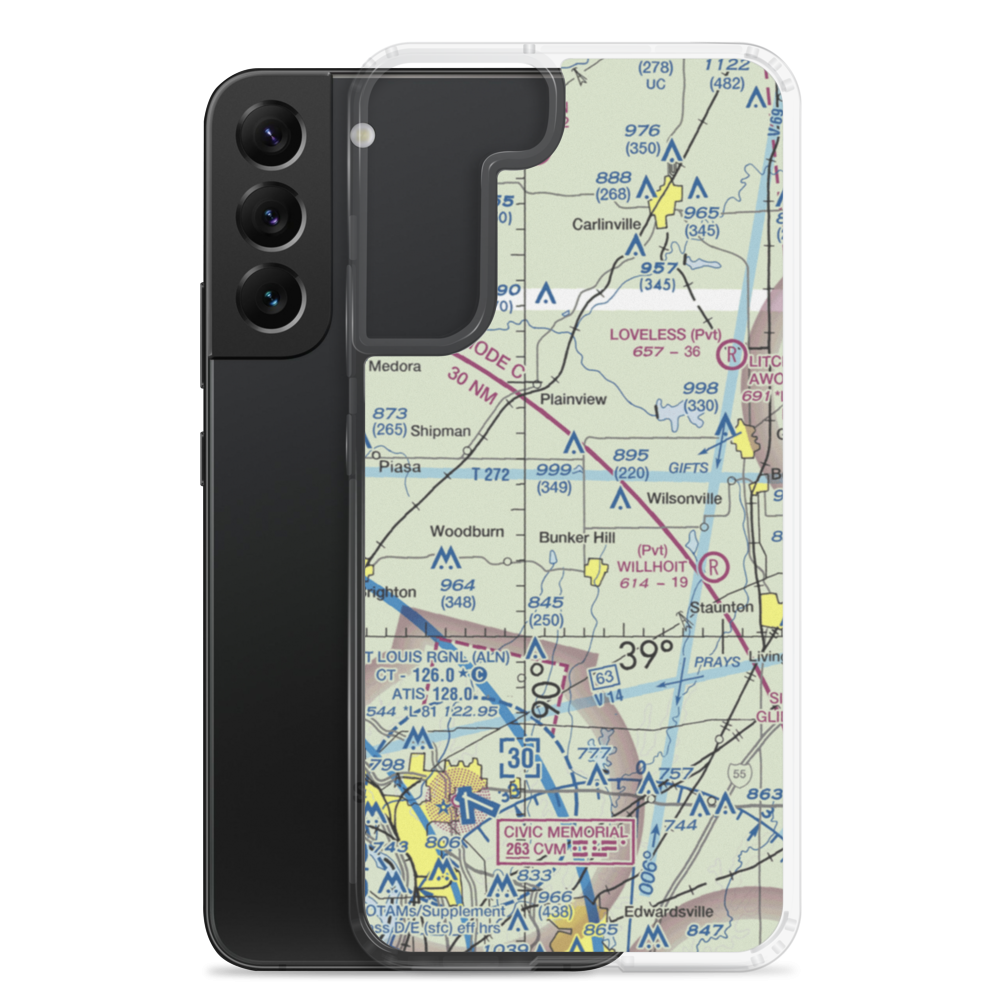 Weidner Airport (4IS9) VFR Sectional Samsung Case Samsung Galaxy S22 Plus model shown