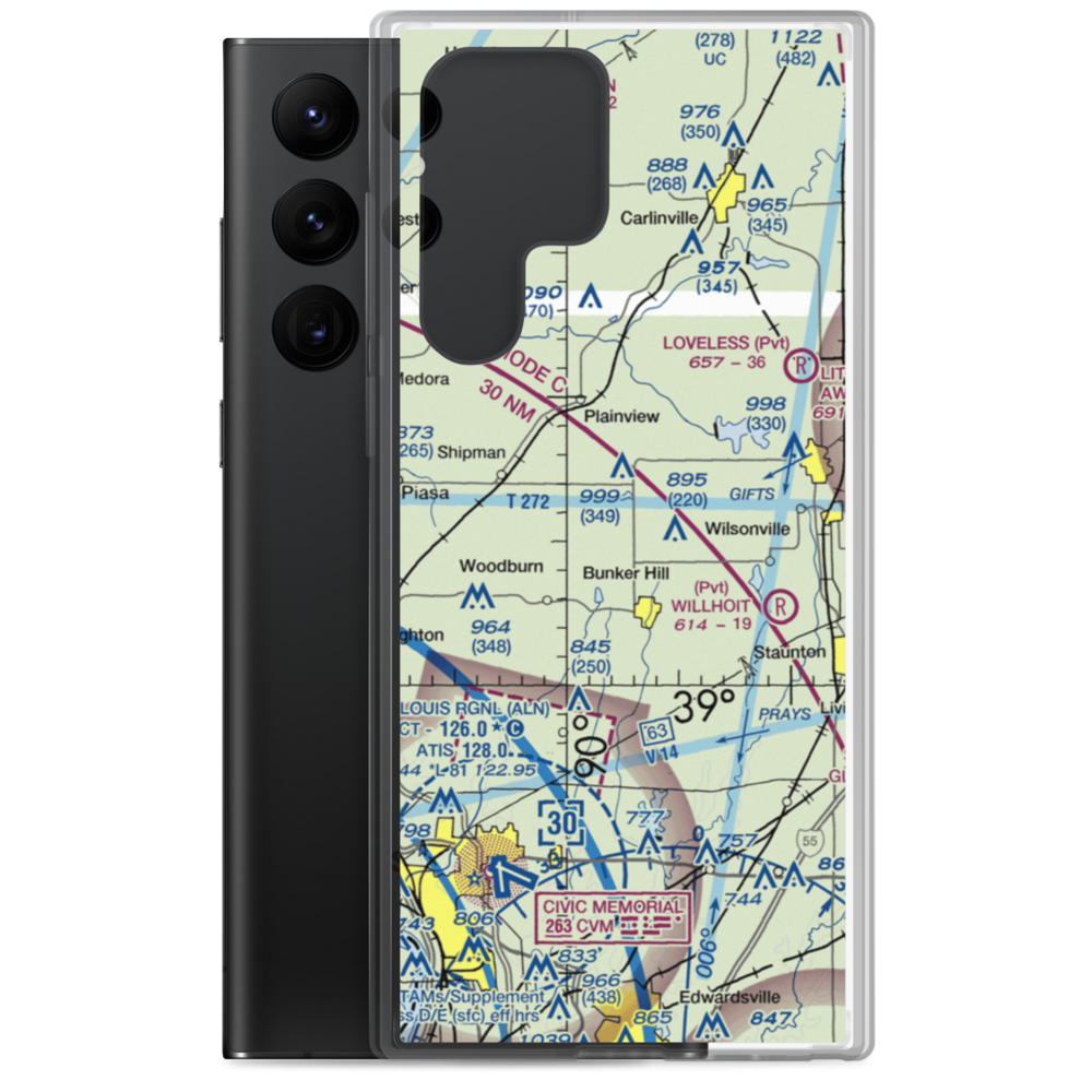Weidner Airport (4IS9) VFR Sectional Samsung Case Samsung Galaxy S22 Ultra model shown