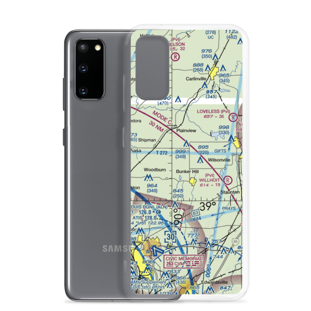 Weidner Airport (4IS9) VFR Sectional Samsung Case Samsung Galaxy S20 model shown