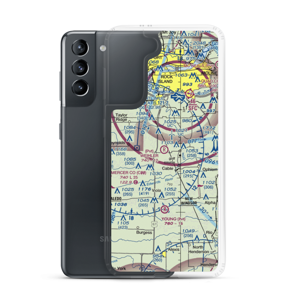 Weihler Airport (2LL2) VFR Sectional Samsung Case Samsung Galaxy S21 model shown