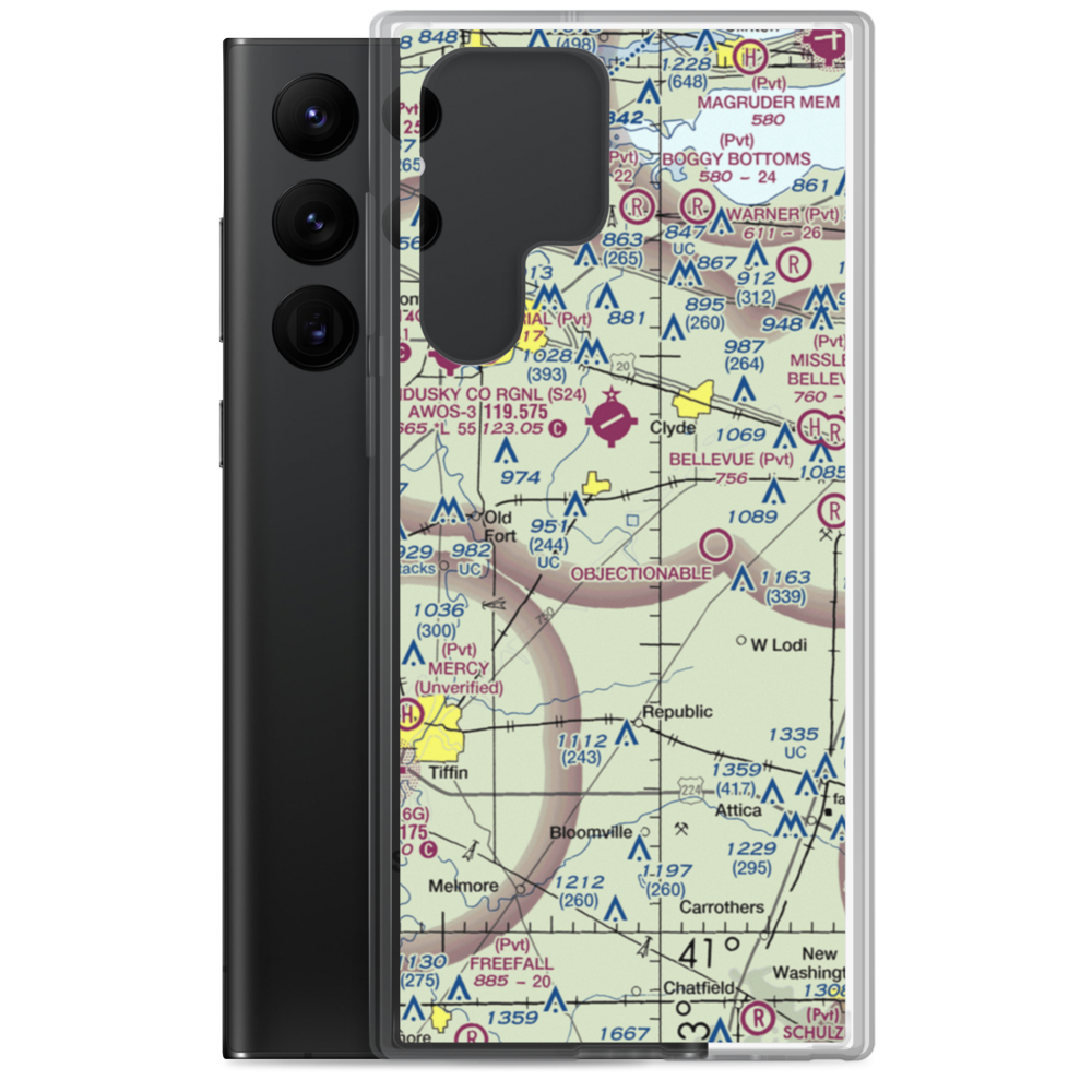 Weiker Airport (82D) VFR Sectional Samsung Case Samsung Galaxy S22 Ultra model shown