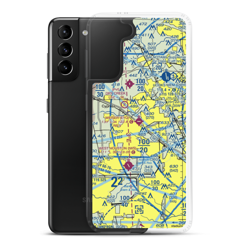 Weiser Air Park (EYQ) VFR Sectional Samsung Case Samsung Galaxy S21 Plus model shown
