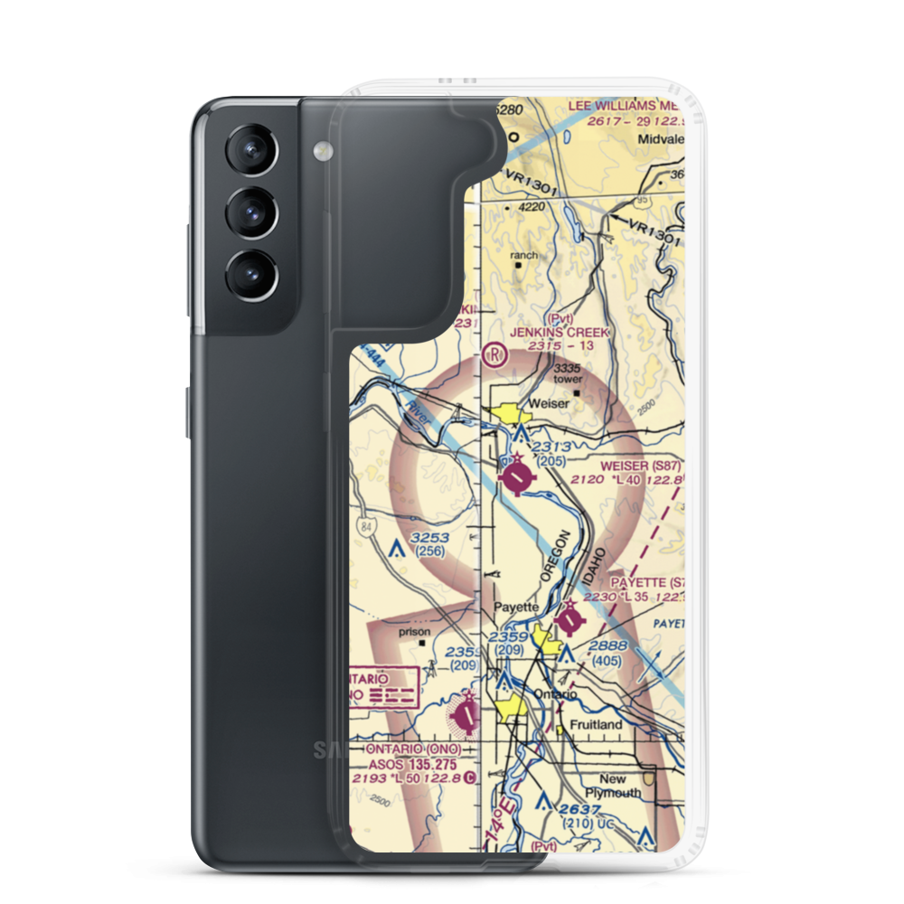 Weiser Municipal Airport (S87) VFR Sectional Samsung Case Samsung Galaxy S21 model shown