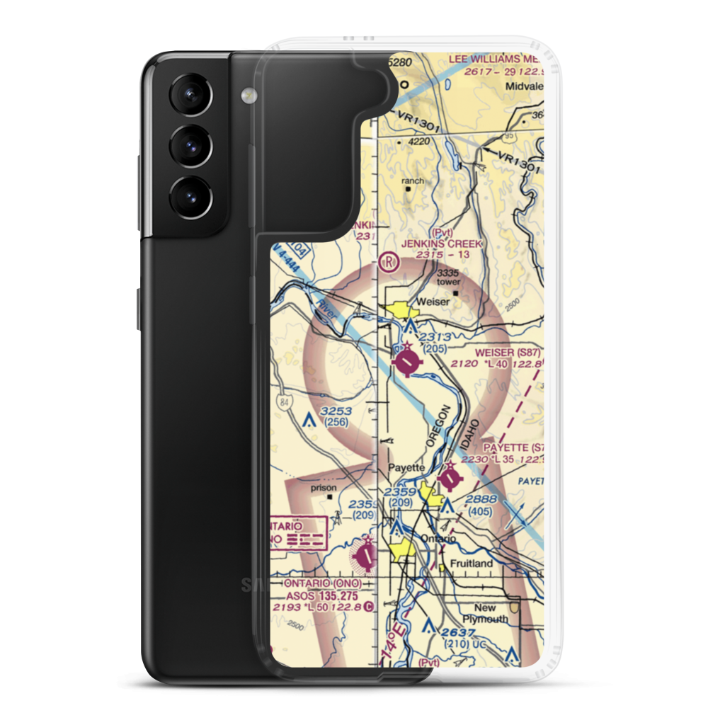 Weiser Municipal Airport (S87) VFR Sectional Samsung Case Samsung Galaxy S21 Plus model shown
