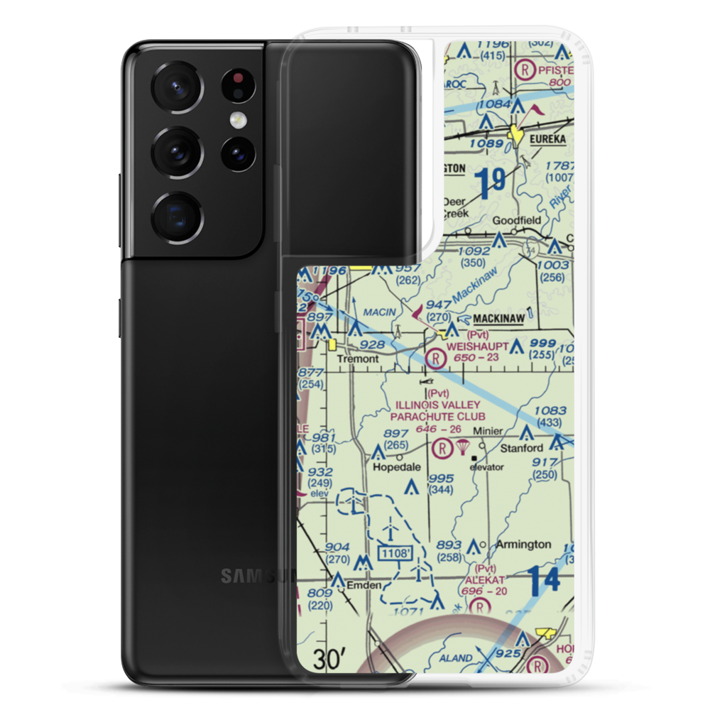 Weishaupt Airport (9IL6) VFR Sectional Samsung Case Samsung Galaxy S21 Ultra model shown