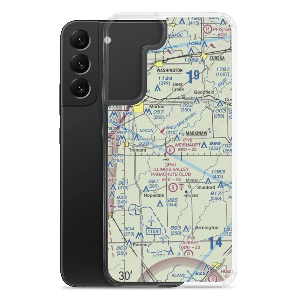 Weishaupt Airport (9IL6) VFR Sectional Samsung Case Samsung Galaxy S22 Plus model shown