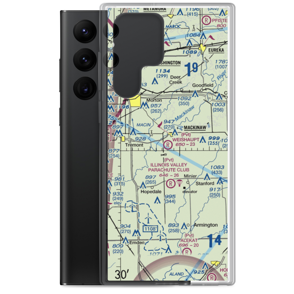Weishaupt Airport (9IL6) VFR Sectional Samsung Case Samsung Galaxy S22 Ultra model shown