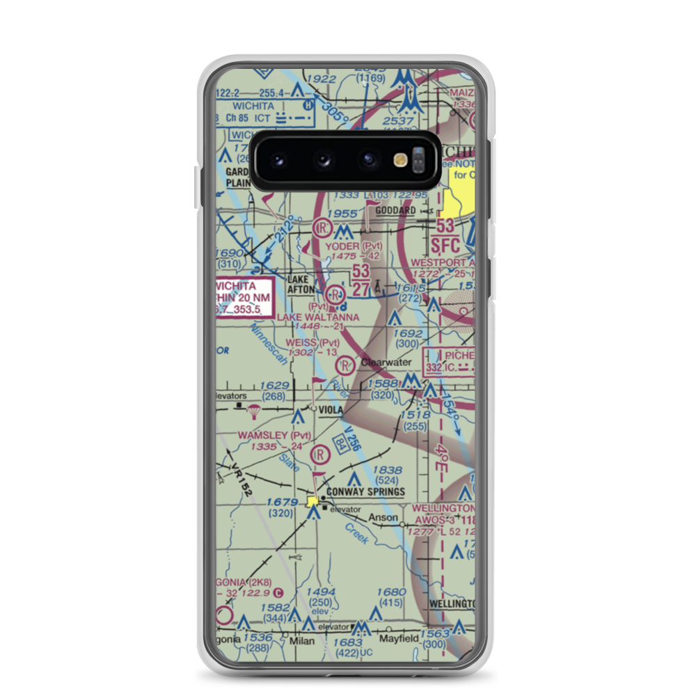 Weiss Acres Airport (24KS) VFR Sectional Samsung Case Samsung Galaxy S10 model shown