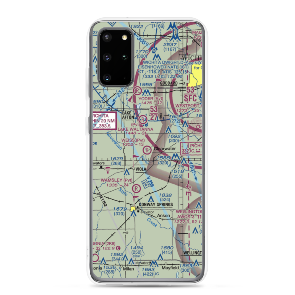 Weiss Acres Airport (24KS) VFR Sectional Samsung Case Samsung Galaxy S20 Plus model shown