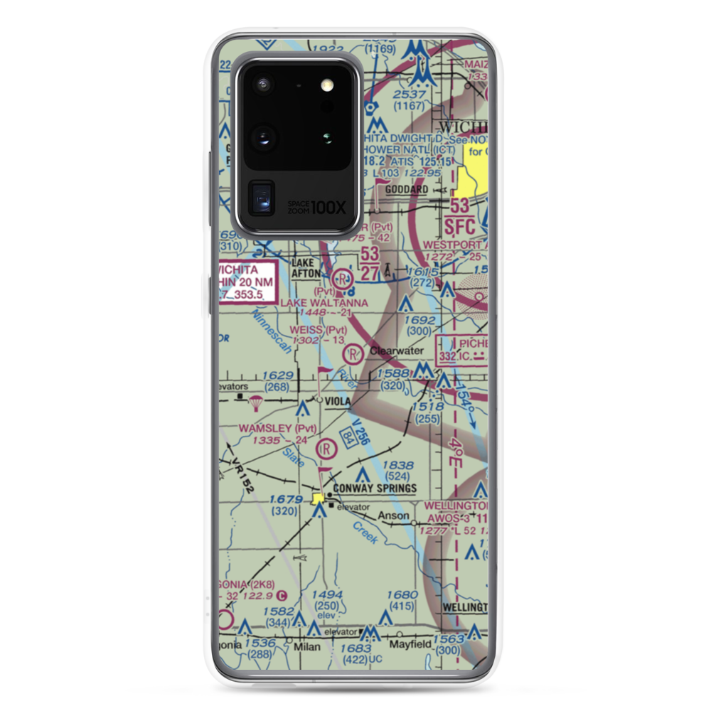 Weiss Acres Airport (24KS) VFR Sectional Samsung Case Samsung Galaxy S20 Ultra model shown