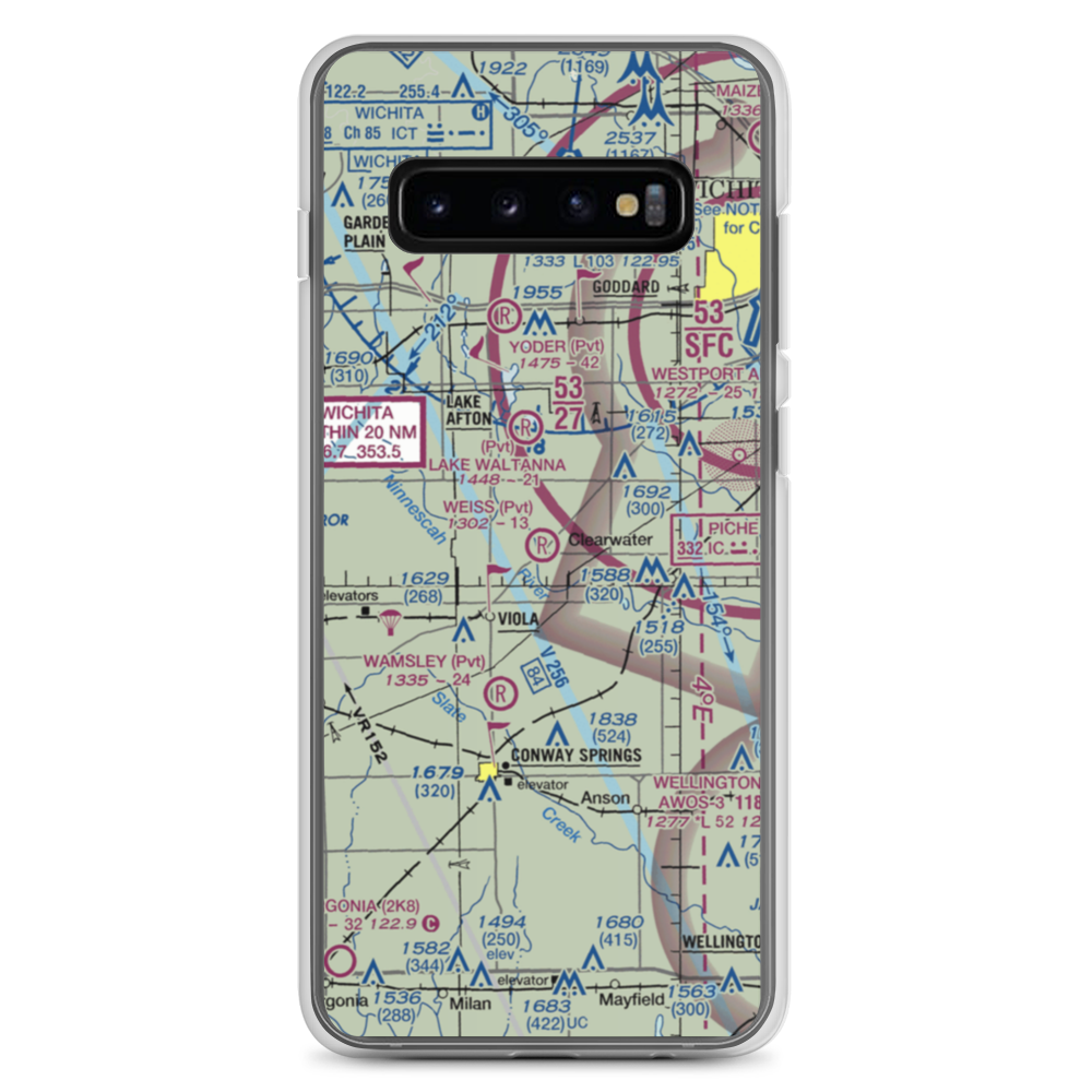 Weiss Acres Airport (24KS) VFR Sectional Samsung Case Samsung Galaxy S10+ model shown