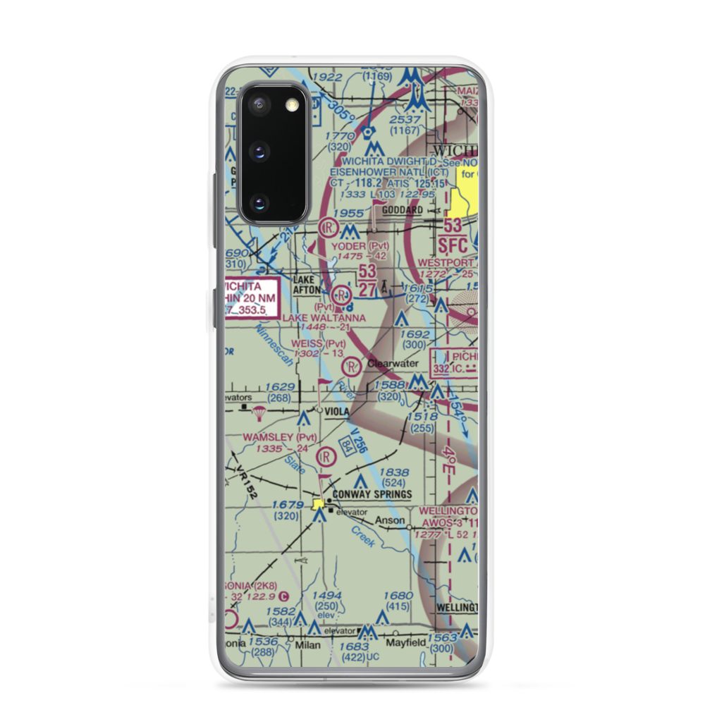 Weiss Acres Airport (24KS) VFR Sectional Samsung Case Samsung Galaxy S20 model shown