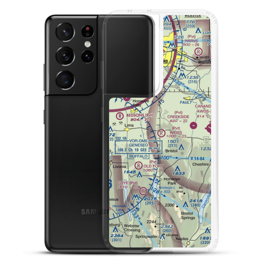 Weiss Airfield (00NY) VFR Sectional Samsung Case Samsung Galaxy S21 Ultra model shown