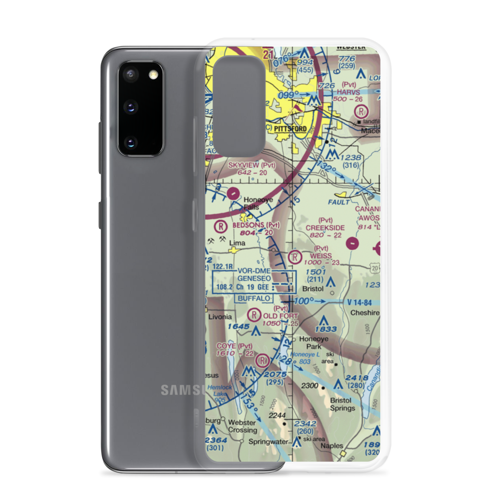Weiss Airfield (00NY) VFR Sectional Samsung Case Samsung Galaxy S20 model shown