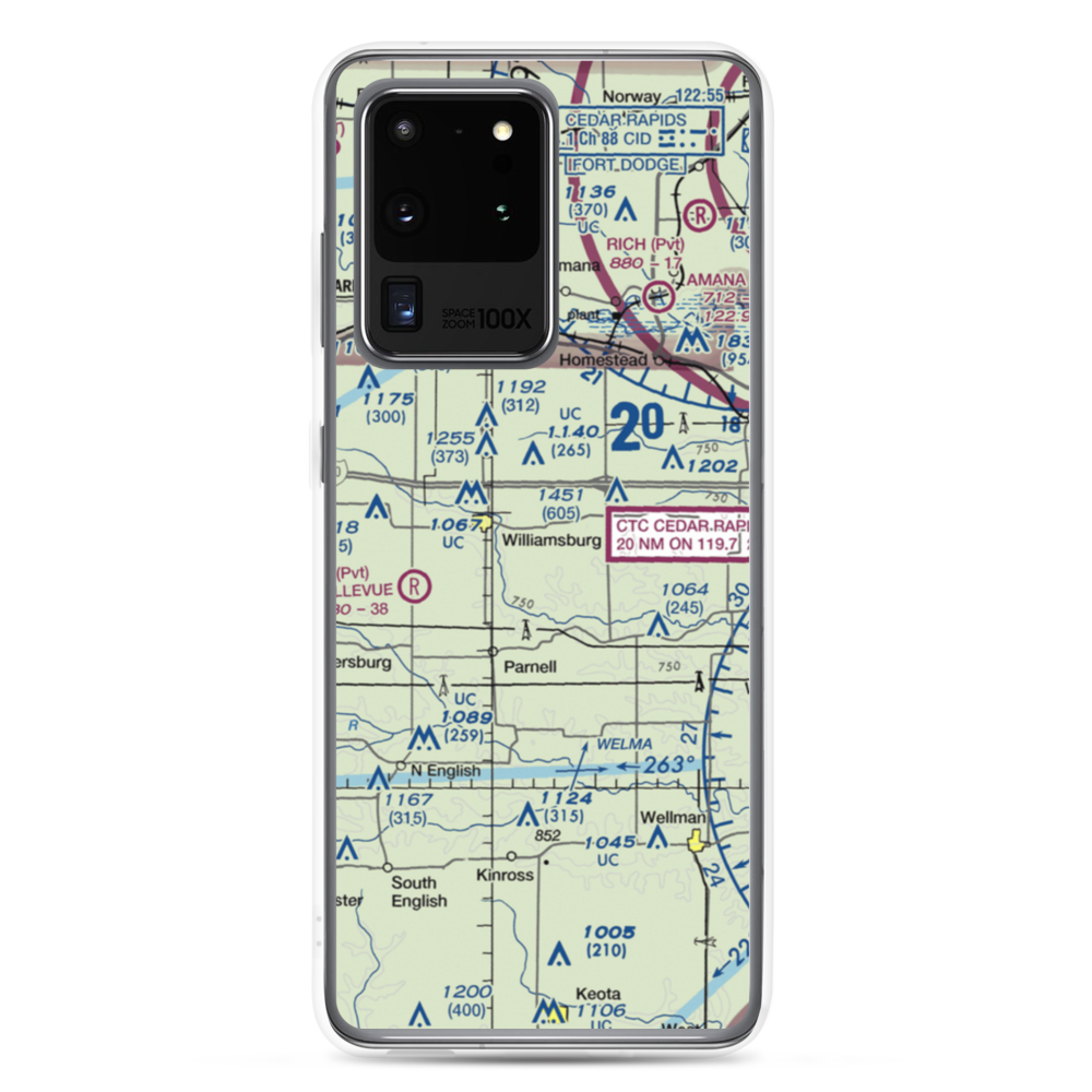 Weiss Airport (4IA8) VFR Sectional Samsung Case Samsung Galaxy S20 Ultra model shown