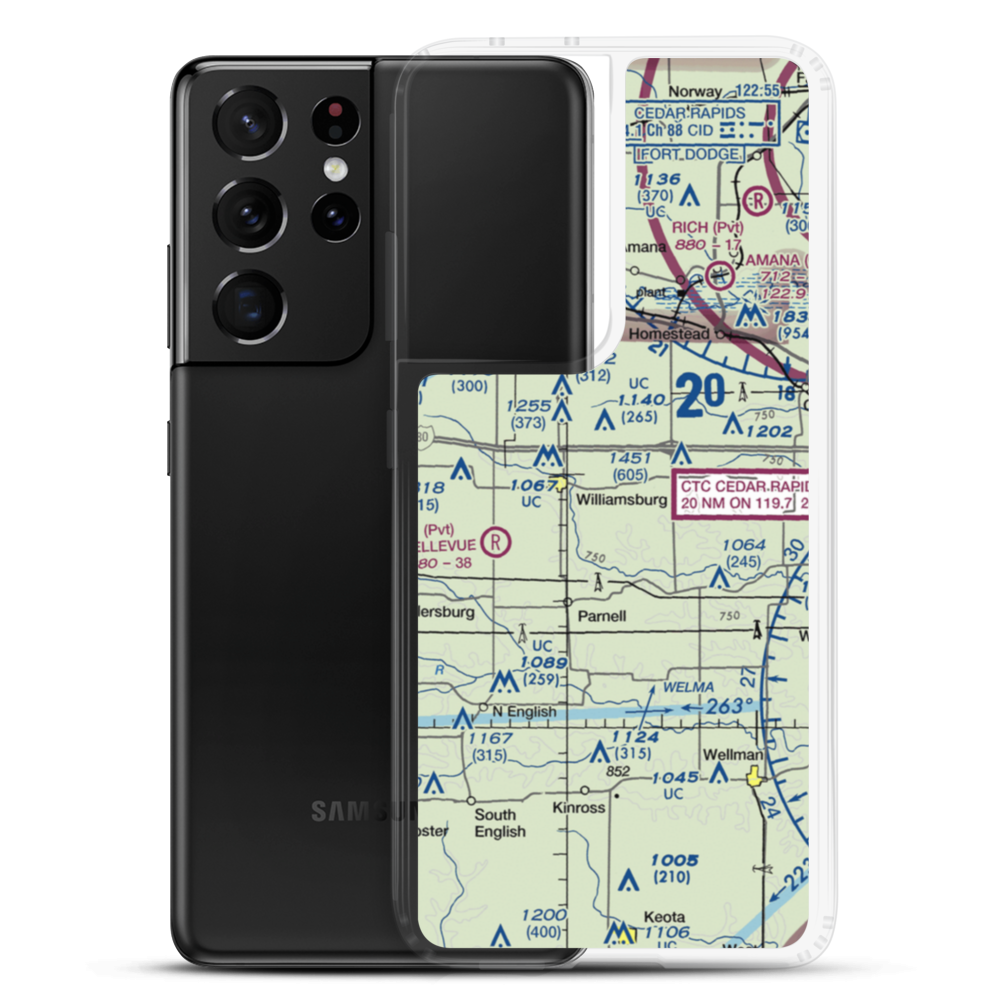 Weiss Airport (4IA8) VFR Sectional Samsung Case Samsung Galaxy S21 Ultra model shown