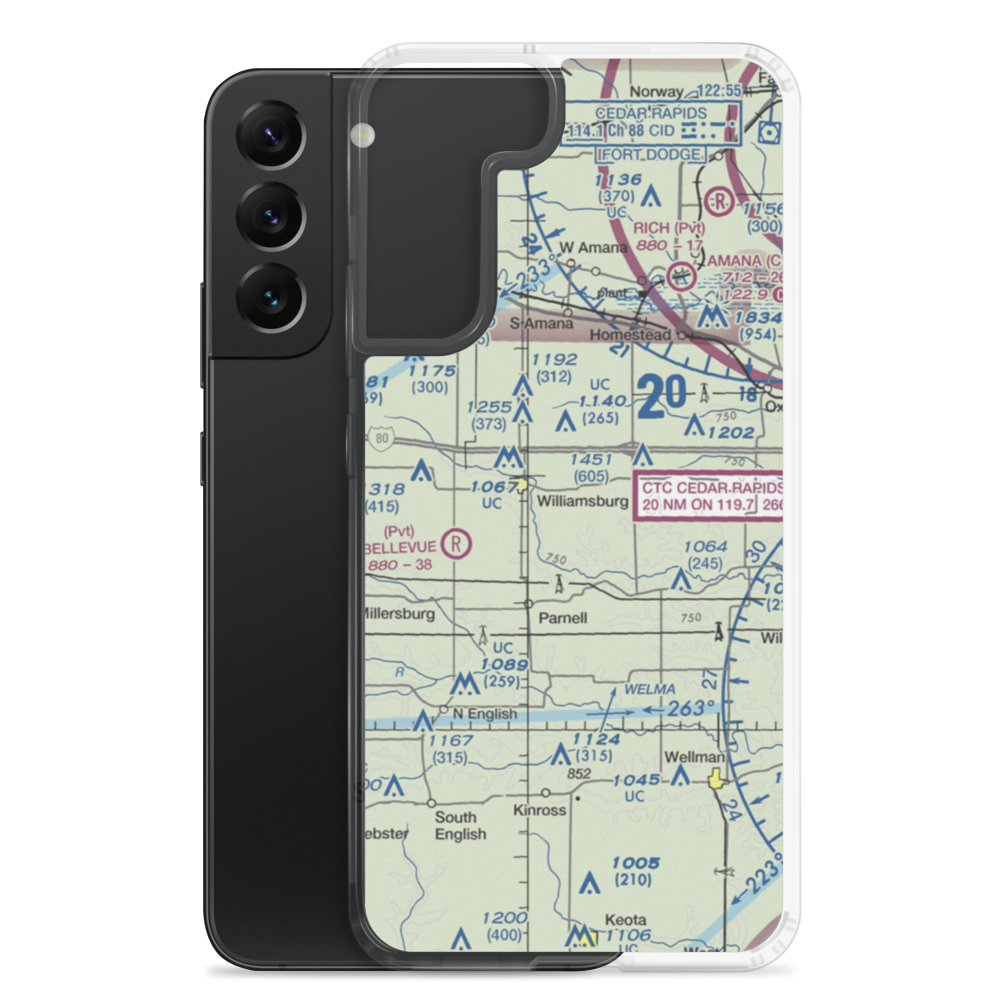 Weiss Airport (4IA8) VFR Sectional Samsung Case Samsung Galaxy S22 Plus model shown
