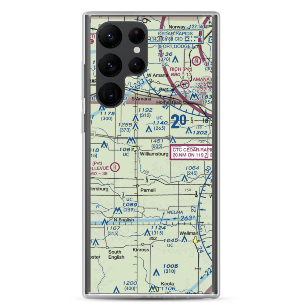 Weiss Airport (4IA8) VFR Sectional Samsung Case Samsung Galaxy S22 Ultra model shown