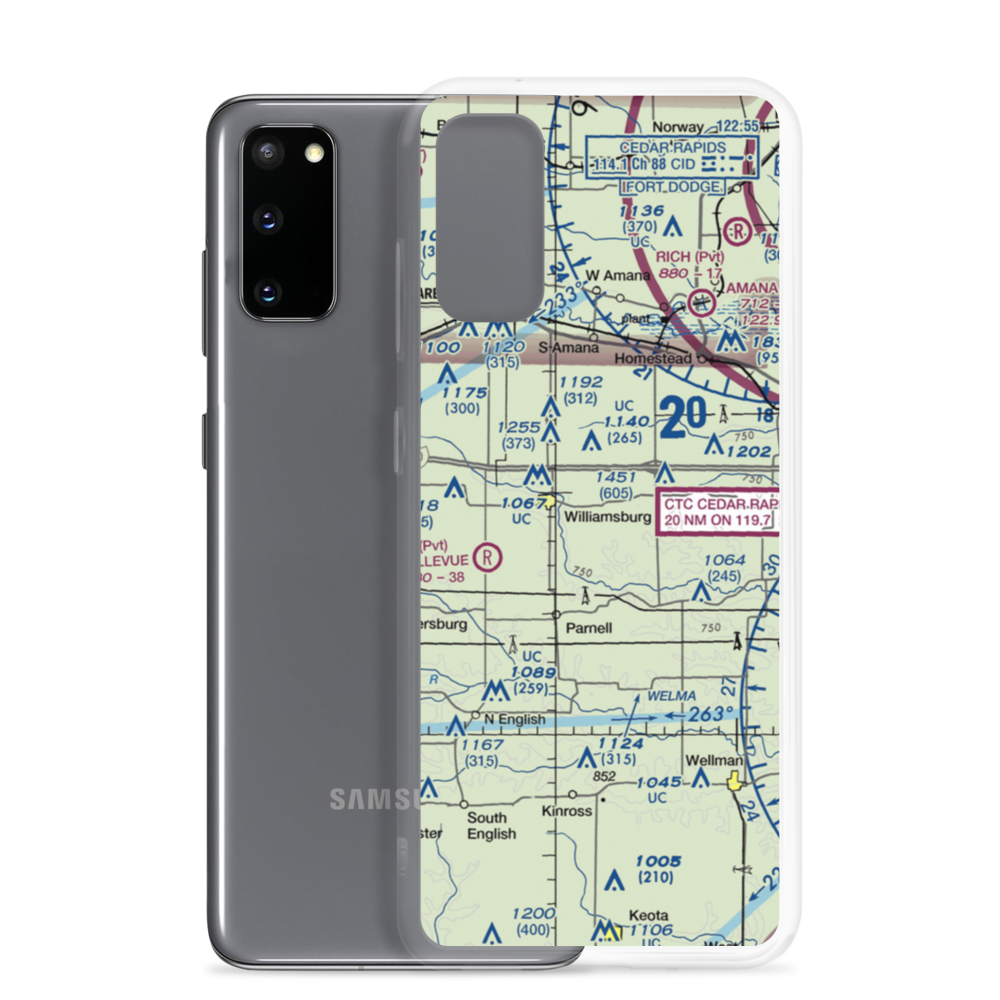 Weiss Airport (4IA8) VFR Sectional Samsung Case Samsung Galaxy S20 model shown