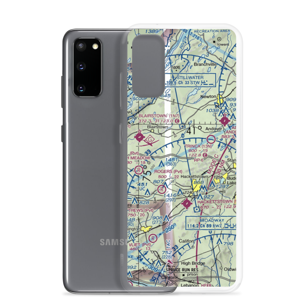 Weiss Farm Airport (JY24) VFR Sectional Samsung Case Samsung Galaxy S20 model shown