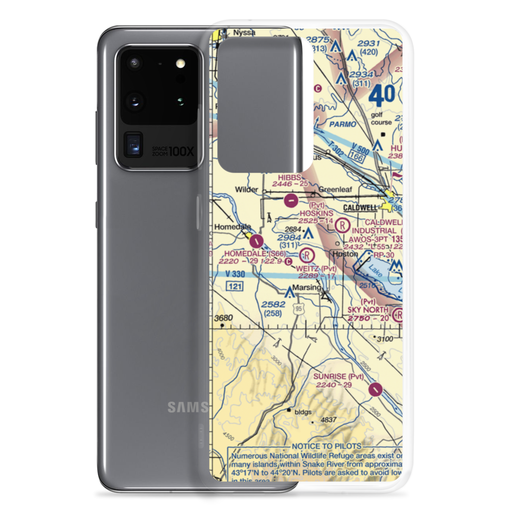 Weitz Airport (ID10) VFR Sectional Samsung Case Samsung Galaxy S20 Ultra model shown