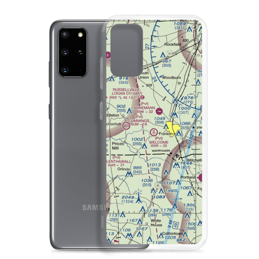 Welcome Field (35KY) VFR Sectional Samsung Case Samsung Galaxy S20 Plus model shown