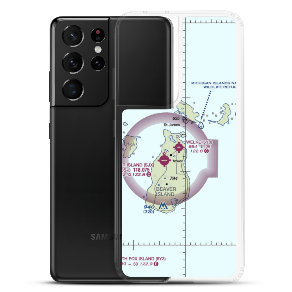 Welke Airport (6Y8) VFR Sectional Samsung Case Samsung Galaxy S21 Ultra model shown