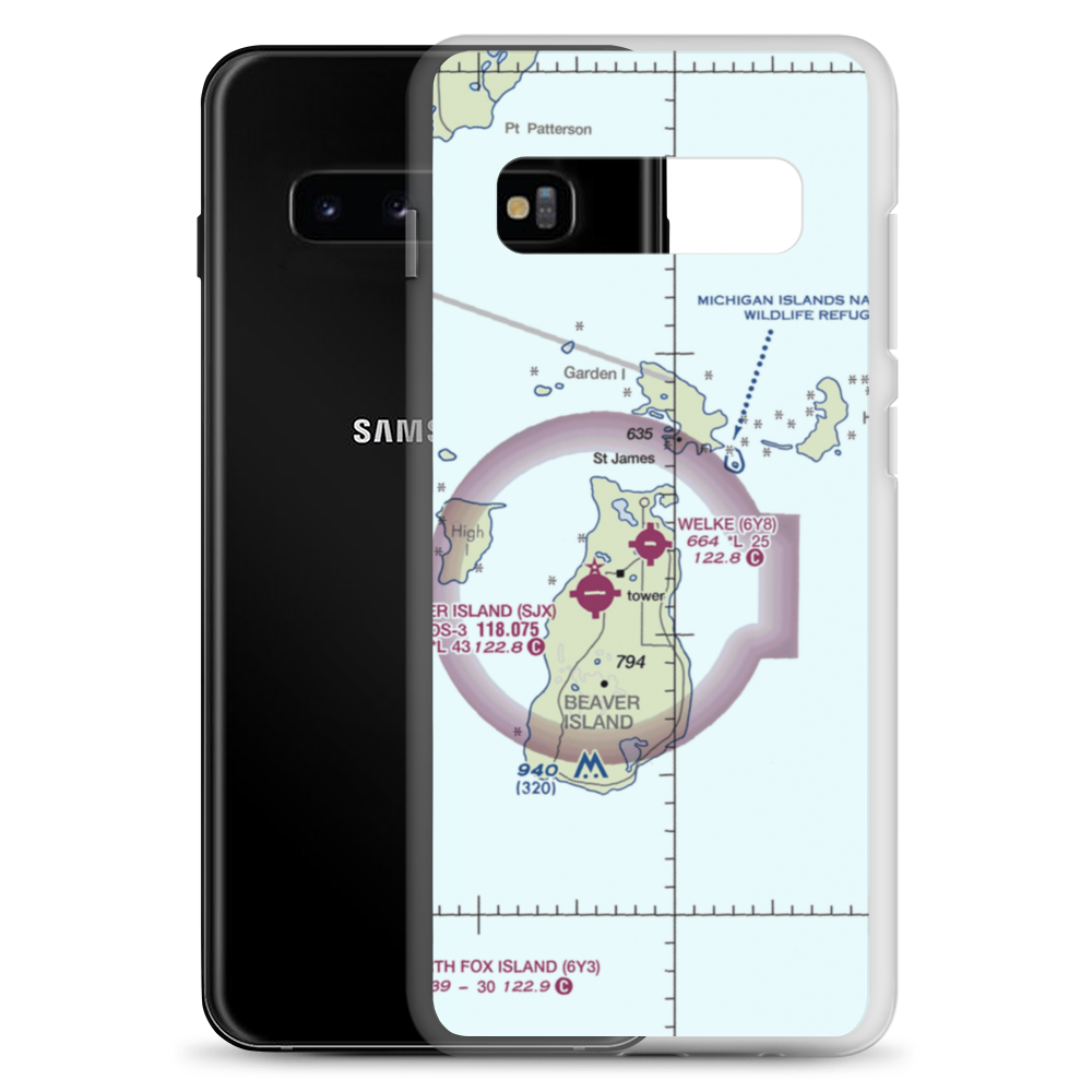 Welke Airport (6Y8) VFR Sectional Samsung Case Samsung Galaxy S10+ model shown