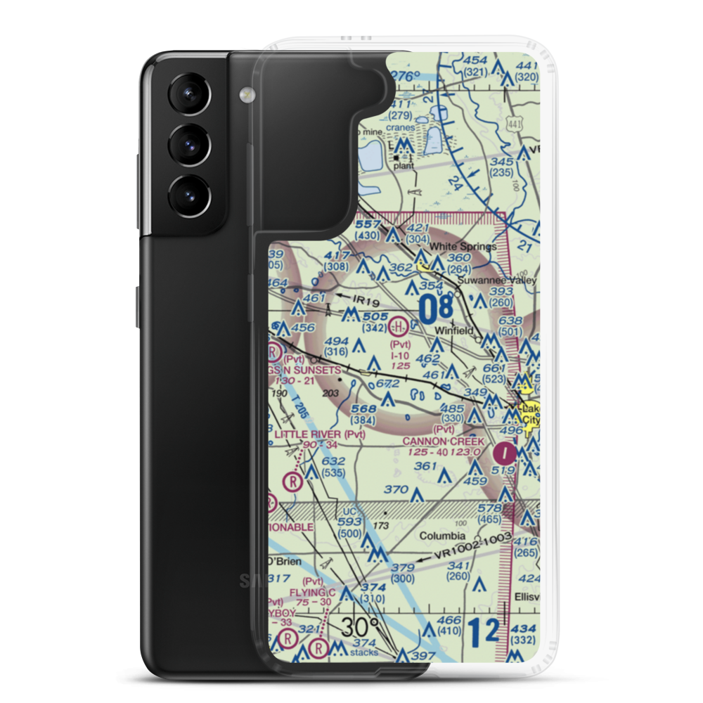 Wellborn STOLport (7FL2) VFR Sectional Samsung Case Samsung Galaxy S21 Plus model shown